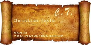 Christian Tekla névjegykártya