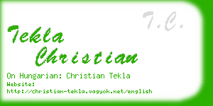 tekla christian business card